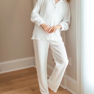 Elegant White Women's Pajama Set